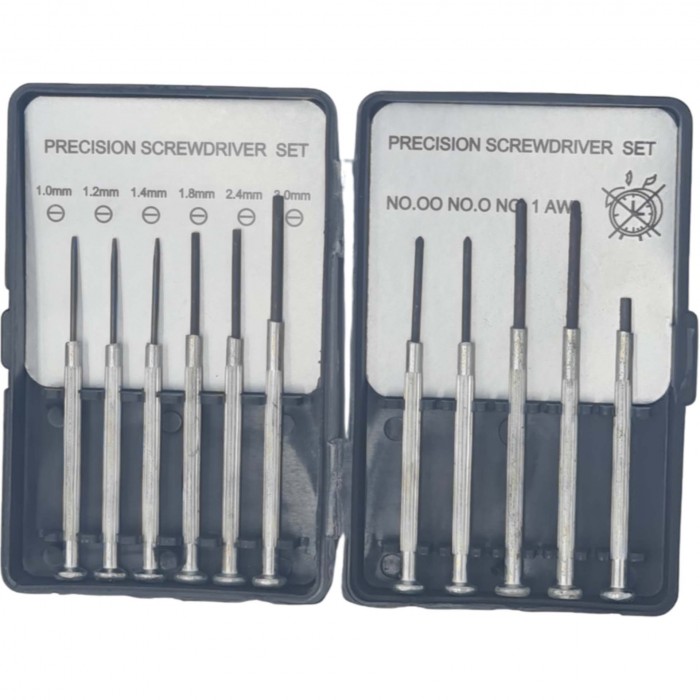 Surubelnite precizie, 11 surubelnite, 1.0 mm - 3.0 mm