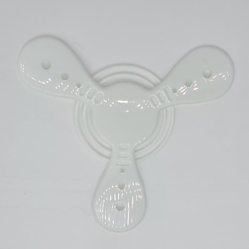 Jucarie disc de aruncat, alb, 14 cm latime