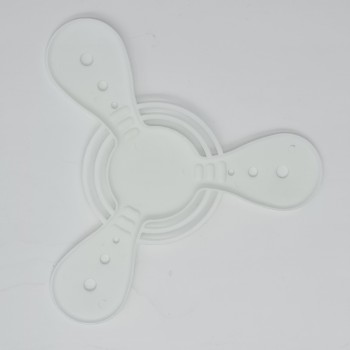 Jucarie disc de aruncat, alb, 14 cm latime