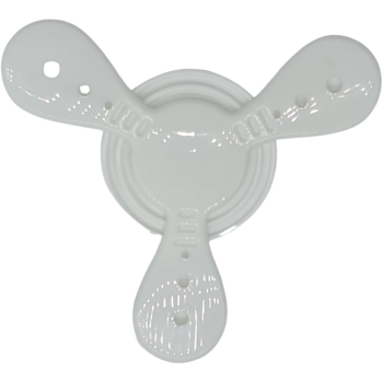 Jucarie disc de aruncat, alb, 14 cm latime