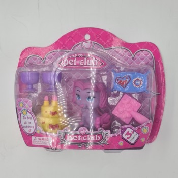 Jucarie pet club, catelusa si accesorii, mov