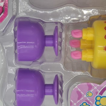 jucarie pet club, catelusa si accesorii, galben