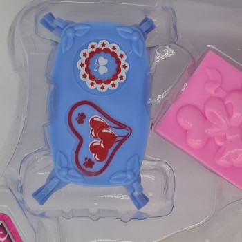 jucarie pet club, catelusa si accesorii, galben