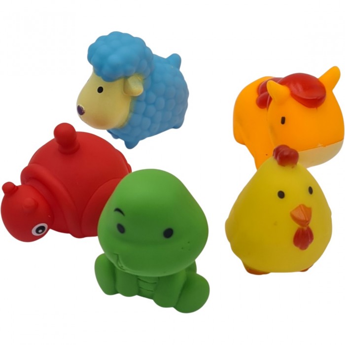 5 jucarii, animalute, chitaitori, 10 x 7 cm, multicolor
