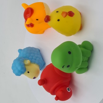 5 darab játék, játékok, állatkák, csörgők, 10 x 7 cm, színes