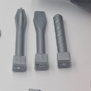 Játék fúrókészlet, vicces modell, kiegészítők, 17 x 19 cm, piros