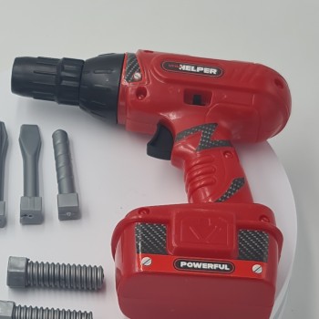 Jucarie bormasina, model haios, accesorii, 17 x 19 cm, rosu