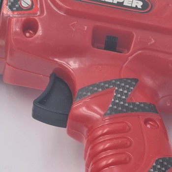 Játék fúrókészlet, vicces modell, kiegészítők, 17 x 19 cm, piros