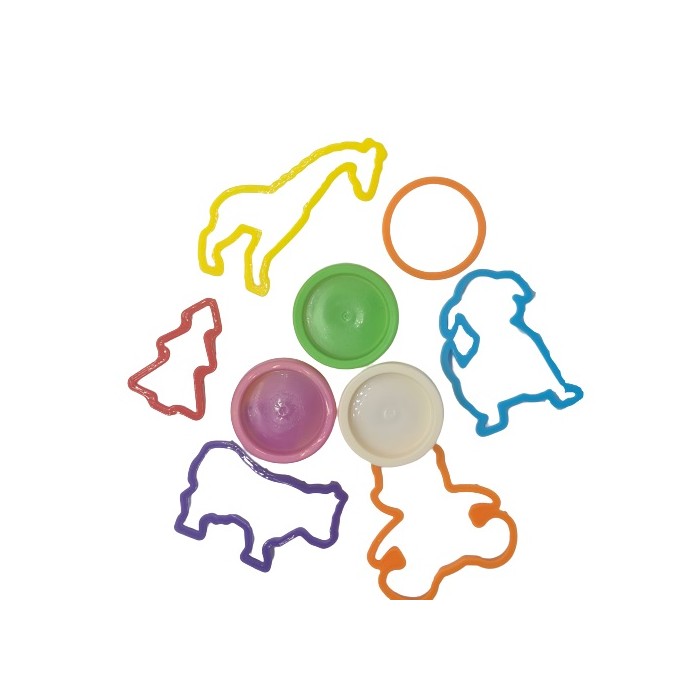 Plasztik készlet, 3 doboz, formák és kiegészítők, zöld, fehér és piros