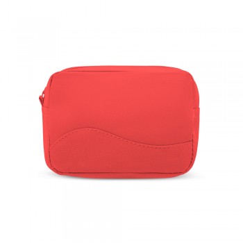Geanta de cosmetice, 1 buzunar, inchidere cu fermoar, 130 x 90 x 65 mm, rosu