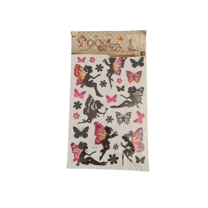 Dekoratív matricák, mintázat, fekete/piros, 5 x 5 cm