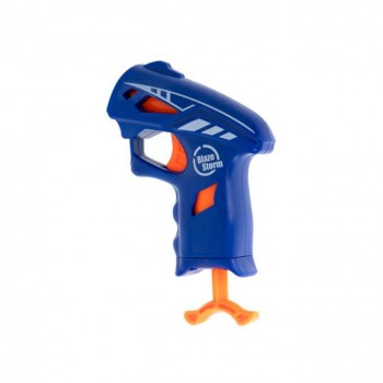 Pistol, gloante moi, albastru, model dinamic, 5 gloante, 10 x 14 x 3 cm