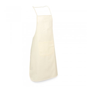 Pamut konyhai kötény, elülső zseb, fehér-piros 60/90cm, chili