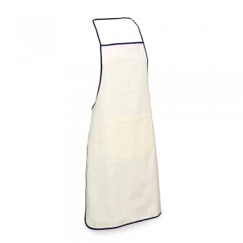 Pamut konyhai kötény, elülső zseb, fehér-piros 60/90cm, chili