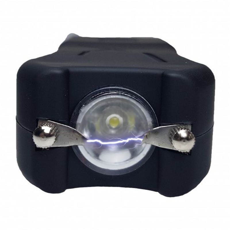 Lanterna cu electrosoc si acumulator de buzunar, Dalimag, negru, 10 cm, husa