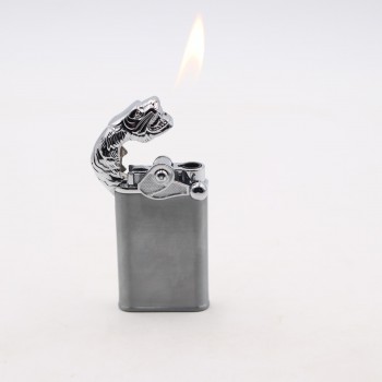 Bricheta Modulara, Cap de Tigru, Doua Flacari, Gri, 8 cm