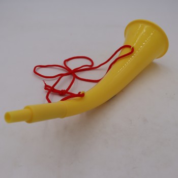 Goarna Curbata, Vuvuzela, Tip Corn, Pentru Petreceri, Evenimmente, Galben, Varf Galben, 27 cm