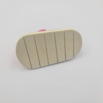 Joc Educativ de Legat Siretul, Talpa Lemn, Rosu/Albastru, 11 cm