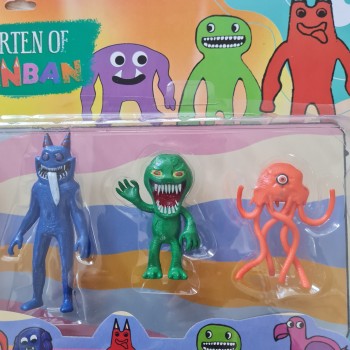 6 darab színes műanyag figura játék a Garten of BanBan-ból, 6-10 cm