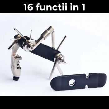 Kit Unealta multifunctionala, 16 in 1 , Pentru Bicicleta,  9.2x4.2x3cm