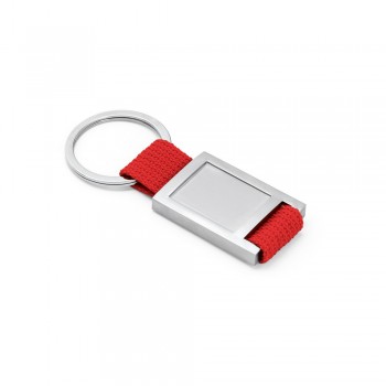 Breloc din metal si curele textile, in cutie cadou