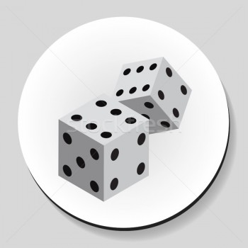 Jucarie10 Zaruri Albe cu Puncte Negre, 7 mm, Dalimag