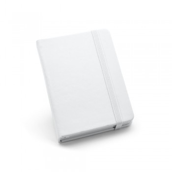 Bloc de notite de buzunar cu 160 de pagini simple, coperta tare din PU, banda elastica, 14x9 cm