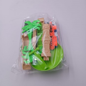 Jucarie Dinozaur Model Feroviar, Diferite piese si Forme, Pista, 25 cm, Multicolor