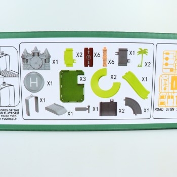 Jucarie Dinozaur Loc de Parcare, 57 Piese, Pista, 40 cm, Multicolor