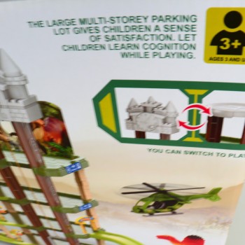 Jucarie Dinozaur Loc de Parcare, 57 Piese, Pista, 40 cm, Multicolor