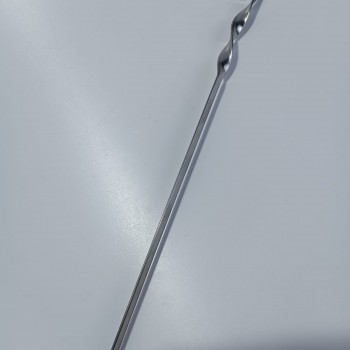 Tepusa Pentru Frigarui cu Inel, 60 cm, Metal, Argintiu