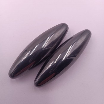 Jucarie de 2 Bile Magnetice Antistres, Ovale, 6 cm, Negru