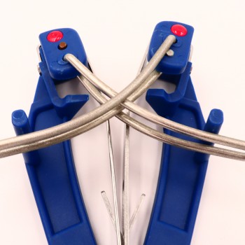 Dispozitiv Ascutit Cutite Easy Sharp cu Menghina de Prindere Metalica, Albastru/Gri