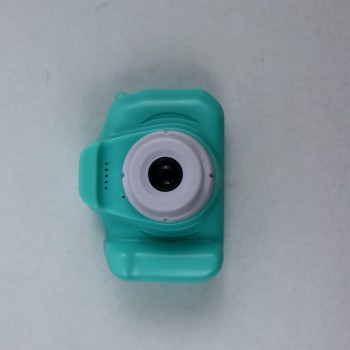 Aparat Digital cu Functie Foto/Video Pentru Copii, Plastic, Incarcare USB, Card Memorie, 9 cm, Turcoaz