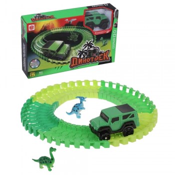 Jucarie cu masini electrice, dino truck, circuit de curse, pentru copii, 25 cm
