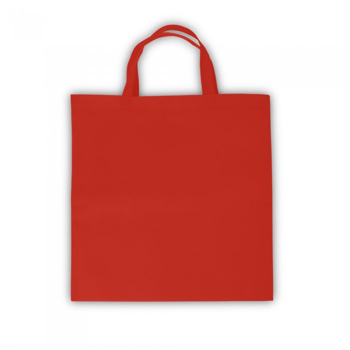 Sacosa de cumparaturi din material netesut, 80 g/m2. 380 x 415 mm , rosu