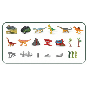 dinotrack Dínó pálya, Interaktív, Autóval és egyéb kiegészítőkkel, 3 éves kortól gyermekeknek