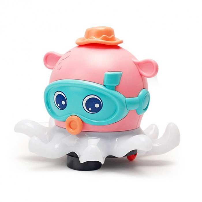 Caracatita interactiva de jucarie, Cu 2 mingii,  Jucarie electrica cu muzica, roz, pentru copii, 17 CM