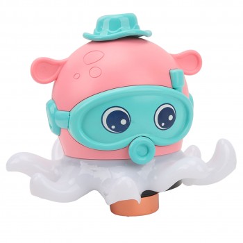 Caracatita interactiva de jucarie, Cu 2 mingii,  Jucarie electrica cu muzica, roz, pentru copii, 17 CM