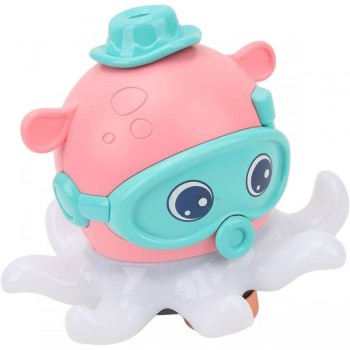 Caracatita interactiva de jucarie, Cu 2 mingii,  Jucarie electrica cu muzica, roz, pentru copii, 17 CM