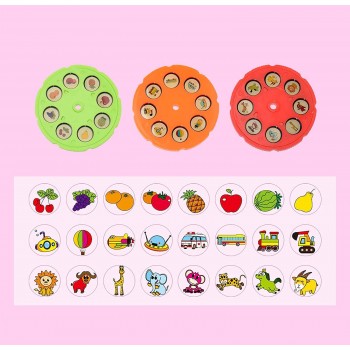 Tabla de desenat Electrica cu Proiector, set 12 Carioci, 24 modele figurine