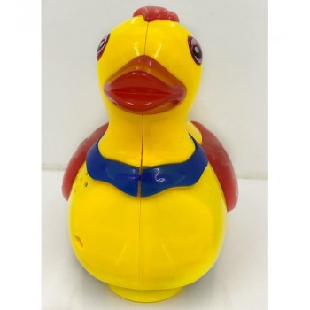 Jucarie interactiva bebelusi, Rata cu oua, Galben, 3 ani+, 16 cm