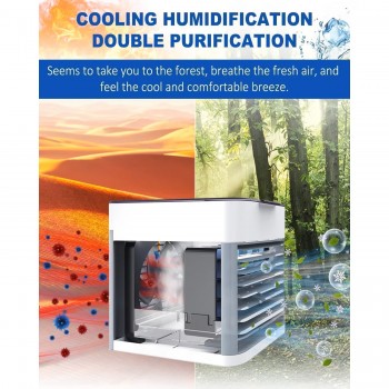 Aparat De Aer Conditionat, Cu Functie De Racire, Umidificare Si Purificare A Aerului, Gri/Alb