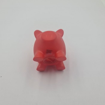 Gyerekjáték malacpersely, piros PVC újrahasználható, 69 x 73 x 89 mm, Dalimag