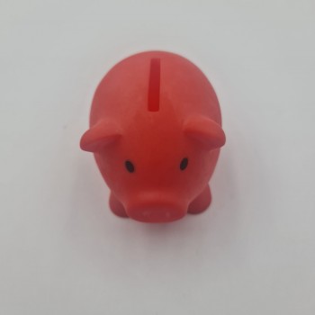 Gyerekjáték malacpersely, piros PVC újrahasználható, 69 x 73 x 89 mm, Dalimag