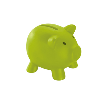 Jucarie pentru copii pusculita porcusor, verde, PVC reutilizabila, 69 x 73 x 89 mm