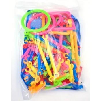 Joc Set 300 Betisoare de constructie educativ pentru copii, puzzle, multicolor, copii 3+ ani