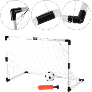 poarta cu Plasa Pentru Fotbal, Minge si Pompa Inclusa, 120x57x83 cm