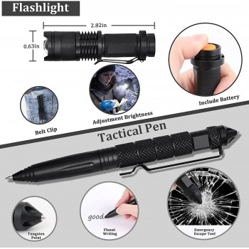 Kit Supravietuire 11 in 1, Busola, Fluier, Lanterna, Cutit, Pix, Fierastrau, Cutie Negru