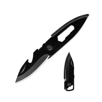 Kit Supravietuire 11 in 1, Busola, Fluier, Lanterna, Cutit, Pix, Fierastrau, Cutie Negru